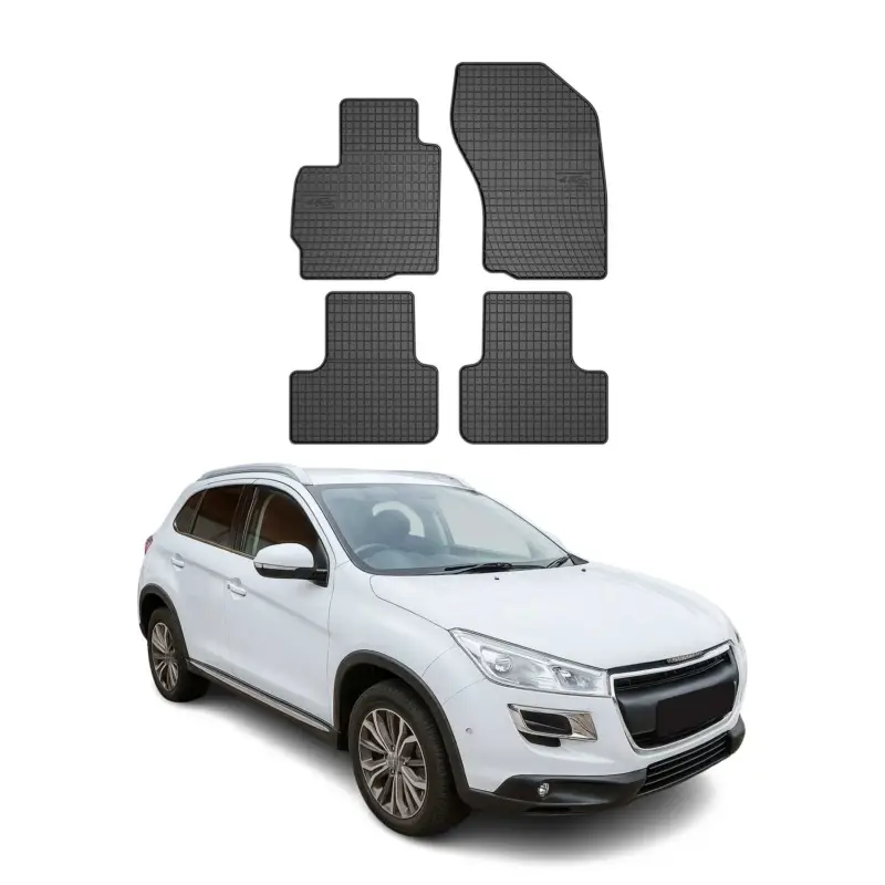 Knallerangebot OMAC Gummi Fußmatten für Peugeot 4008 2012-2017 Automatten Gummi TPE Schwarz 4x