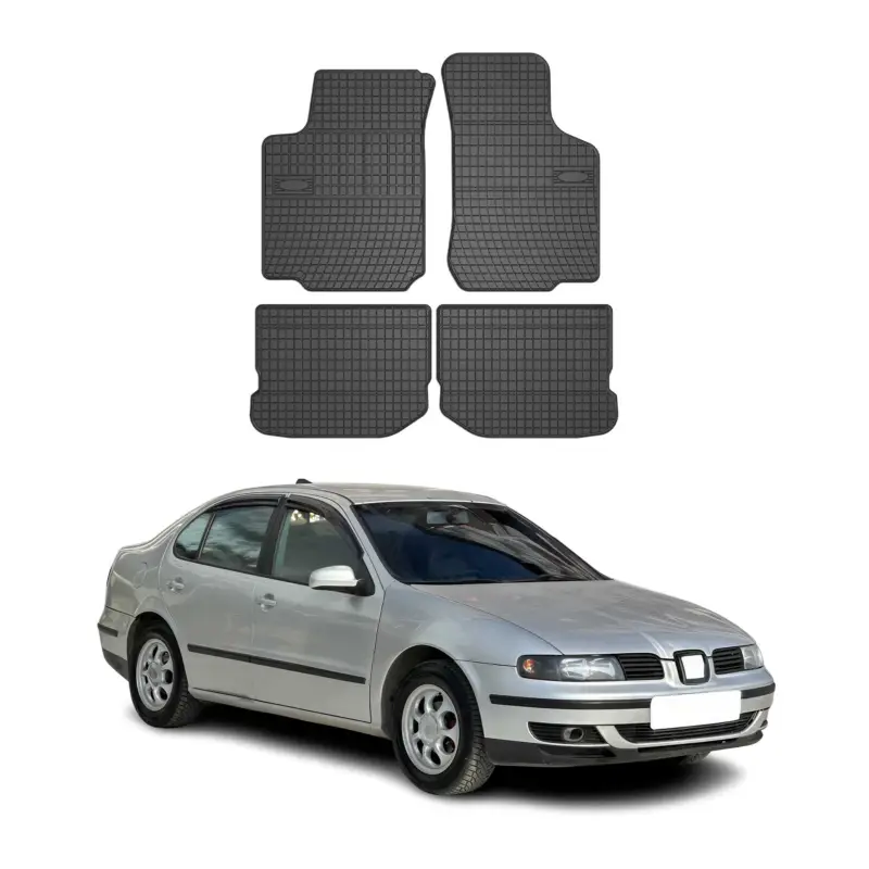 Garantierte Lieferung OMAC Gummi Fußmatten für Seat Toledo 1998-2004 Automatten Gummi TPE Schwarz 4tlg