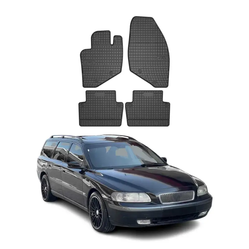 Beliebt OMAC Gummi Fußmatten für Volvo V70 2000-2007 Automatten Gummi TPE Schwarz 4tlg