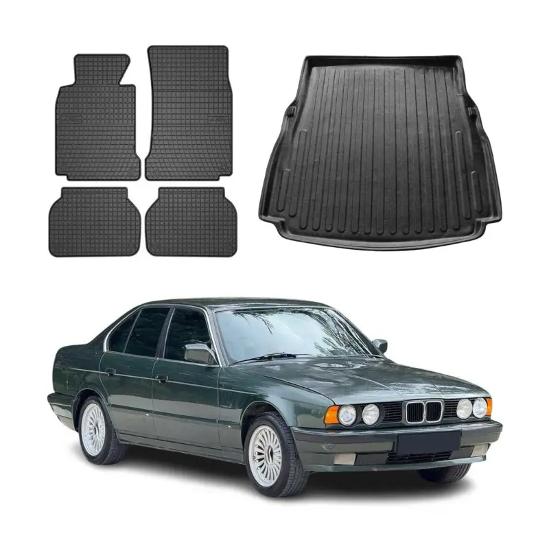 Angebot Fußmatten & Kofferraumwanne Set für BMW 5er Stufenheck E39 1995-2003 Gummi 5x