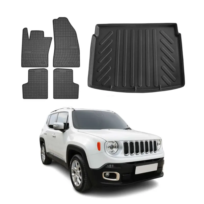 Angebot Fußmatten & Kofferraumwanne Set für Fiat 500X 2014-2024 Gummi TPE Schwarz 5x