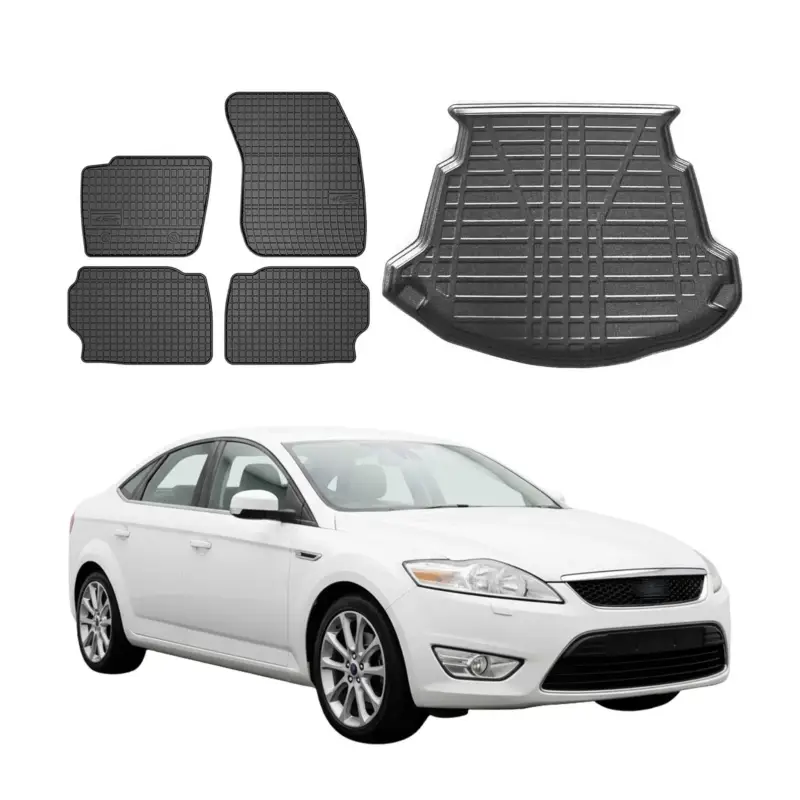 Knallerangebot Fußmatten & Kofferraumwanne Set für Ford Mondeo mk4 Liftback 2007-14 5tür Gummi