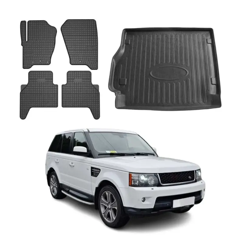 Fußmatten & Kofferraumwanne Set für Range Rover Sport L320 2005-2013 Gummi 5x Saisonangebot