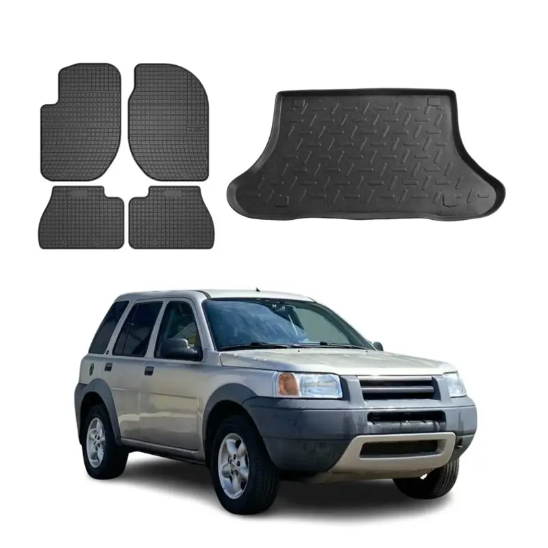 Geprüft Fußmatten & Kofferraumwanne Set für Land Rover Freelander 1998-2007 Gummi 5x