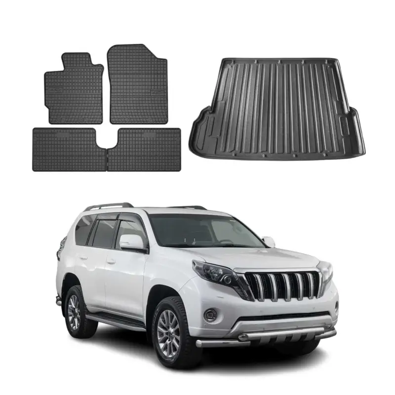 Fußmatten & Kofferraumwanne für Toyota Land Cruiser Prado J150 2009-2023 Gummi Günstig