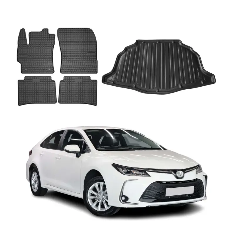 Fußmatten & Kofferraumwanne Set für Toyota Corolla Hybrid Schrägheck 2019-26 5x Neuheit