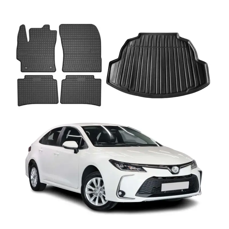 Fußmatten & Kofferraumwanne Set für Toyota Corolla Stufenheck 2019-2026 Gummi 5x Top-Angebot
