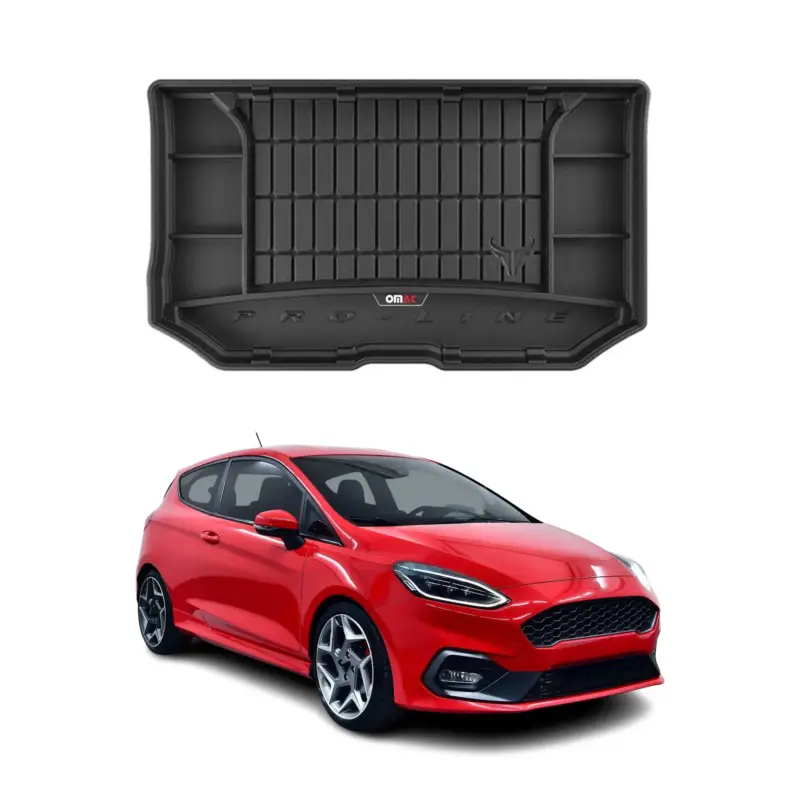 Top-Angebot OMAC Gummi Kofferraumwanne für Ford Fiesta Active MK7 2017-2024 TPE Schwarz