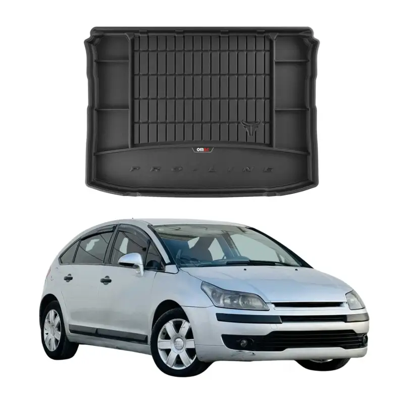 Bestpreis OMAC Gummi Kofferraumwanne für Citroen C4 2004-2010 TPE Laderaumwanne Schwarz