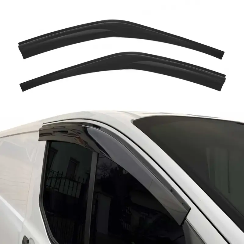 2x Windabweiser Regenabweiser für Ford Transit Van 2015-2024 Acryl Dunkel Online Kaufen