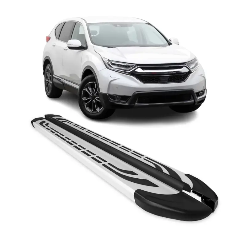 Aktuell Trittbretter Seitenschweller Seitenbretter für Honda CR-V 2017-2022 Alu Grau