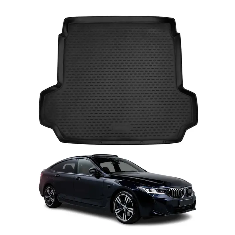 Schneller Versand Kofferraummatte Kofferraumwanne für BMW 6er G32 2017-2021 Gummi TPE Schwarz