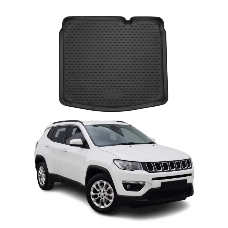 Kofferraummatte Kofferraumwanne für Jeep Compass 2016-2021 Gummi TPE Schwarz Preis Gesenkt