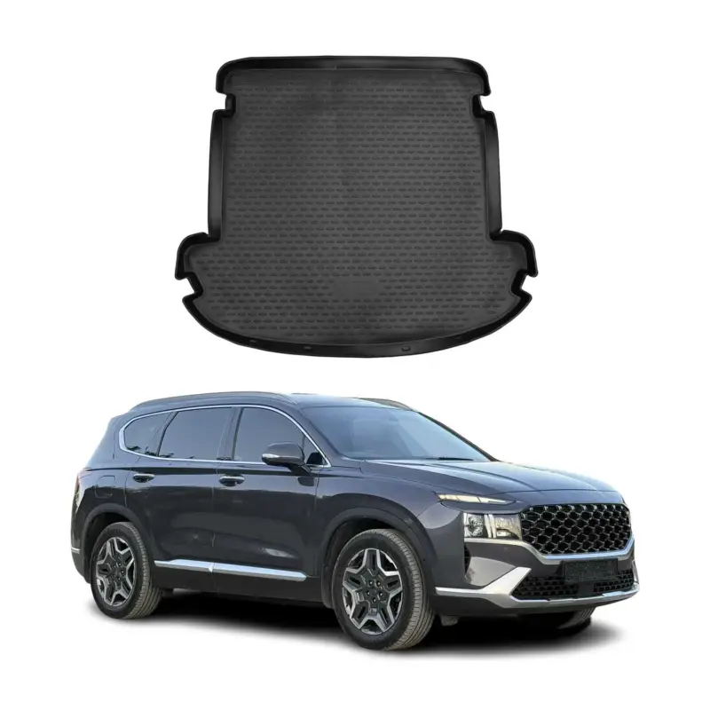Must-Have Kofferraummatte Kofferraumwanne für Hyundai Santa Fe 2018-2021 7-sitze Gummi TPE
