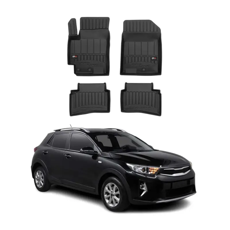 Super-Preis OMAC Gummi Fußmatten für Kia Stonic 2017-2026 Premium TPE Automatten Schwarz 4x