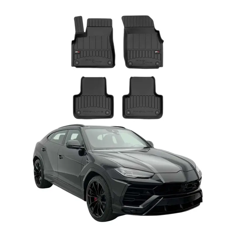 Echt OMAC Gummi Fußmatten für Lamborghini Urus 2018-2026 Premium Gummi Schwarz 4tlg
