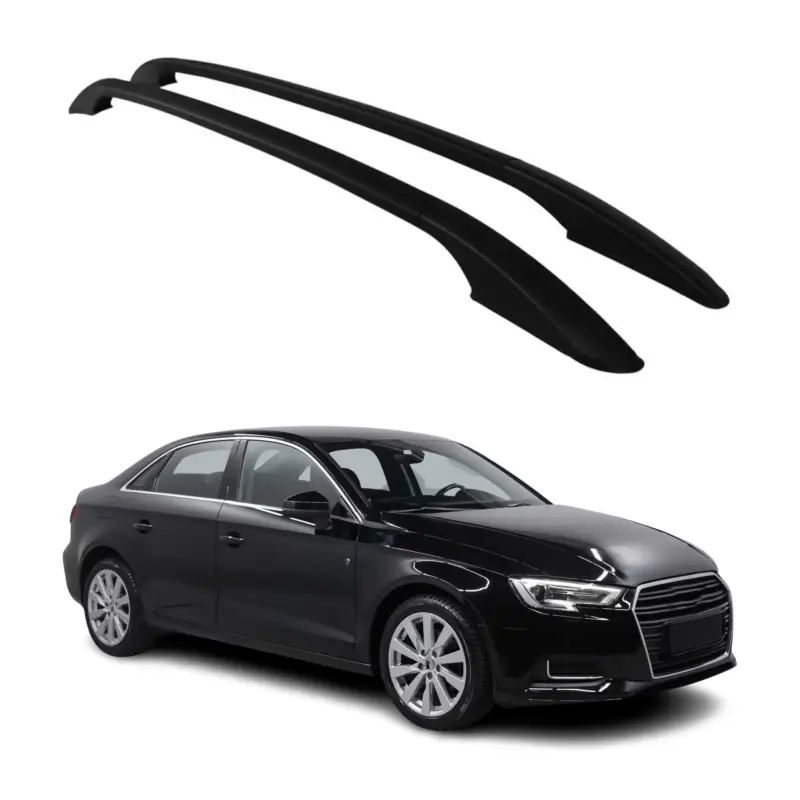 Zertifiziert Aluminium Dachreling Relingträger für Audi A3 2012-2020 Schwarz 2tlg