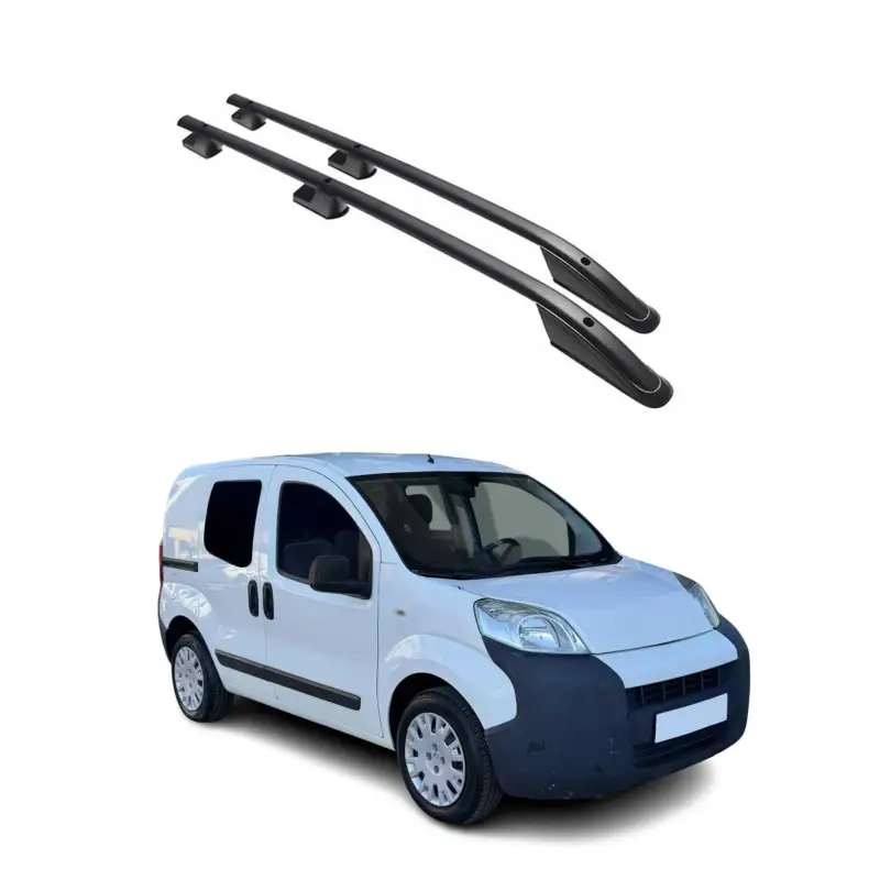 Aluminium Dachreling Querträger für Citroen Nemo 2008-2021 Schwarz 2x Aktuell