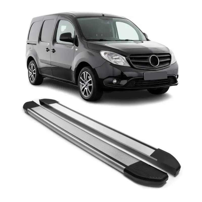 Alu Seitenschweller Trittbretter für Mercedes Citan 2012-2021 Silber 2tlg Heißes Angebot