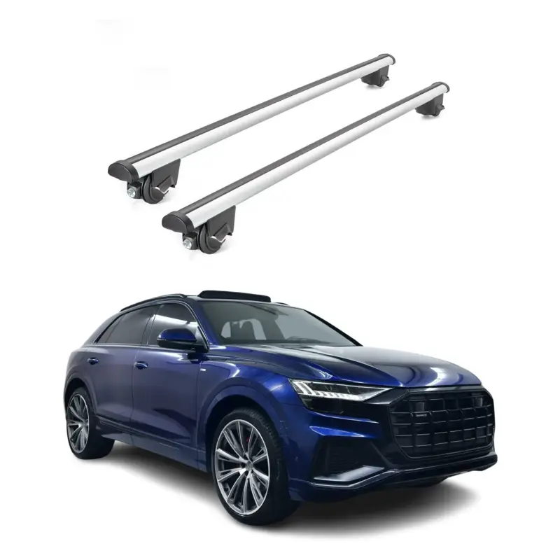 Bestseller Dachträger Grundtäger für Audi Q8 2018-2026 100kg Aluminium Silber 2 tlg ABE