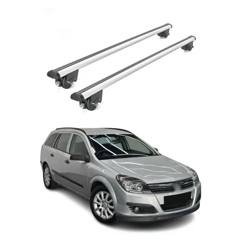 Markenprodukt Dachträger Grundtäger für Opel Astra H Kombi 2004-2010 100kg Alu Silber 2x ABE