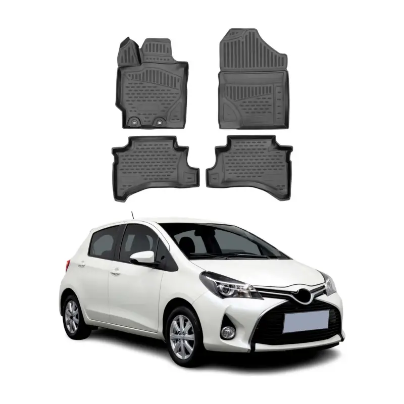 OMAC Gummimatten Fußmatten für Toyota Yaris Hybrid P13 2012-2024 TPE Schwarz 4x Neu Im Sortiment