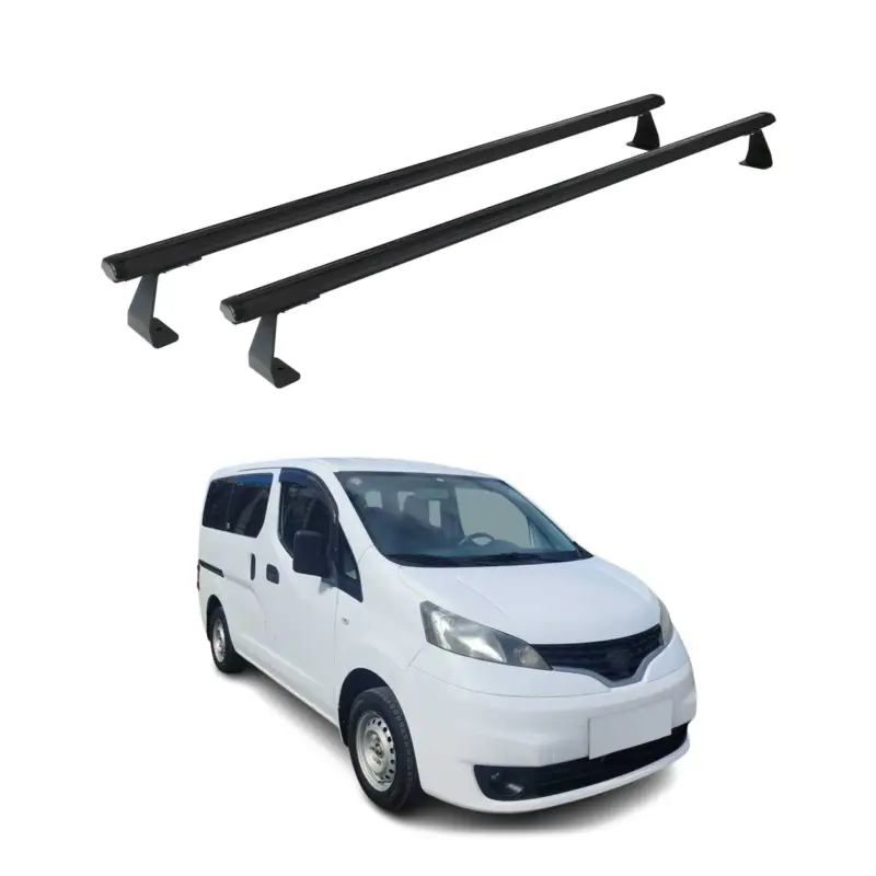 Abverkauf Dachträger Grundtäger für Nissan NV200 2009-2020 75kg Aluminium Schwarz 2 tlg