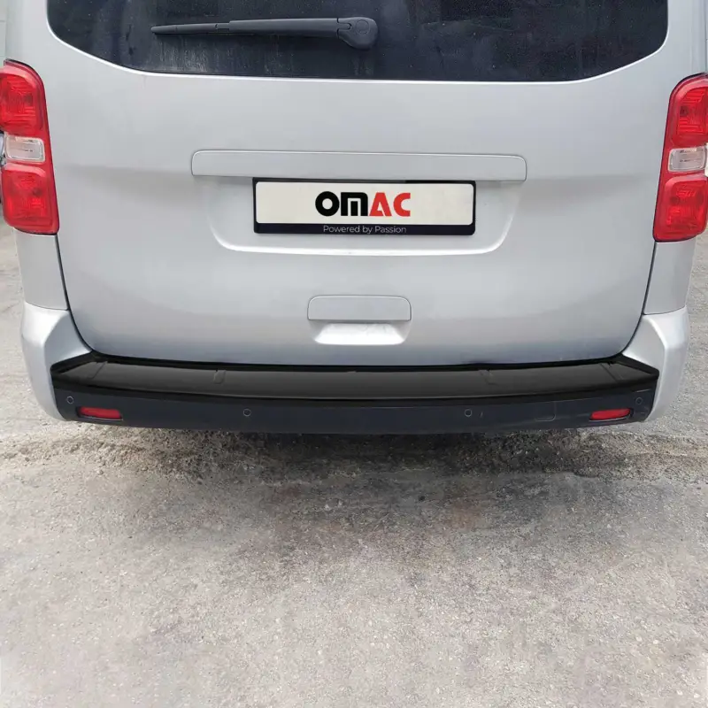 Zertifiziert Ladekantenschutz Stoßstange für Citroen Jumpy 2016-26 L3 Acryl glänzend schwarz