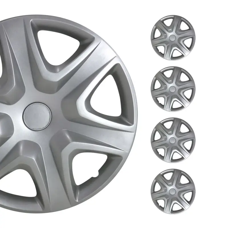 4x Radkappen Radzierblenden Radblenden für Auto 16" Zoll Radkappensatz Silber Knallerangebot