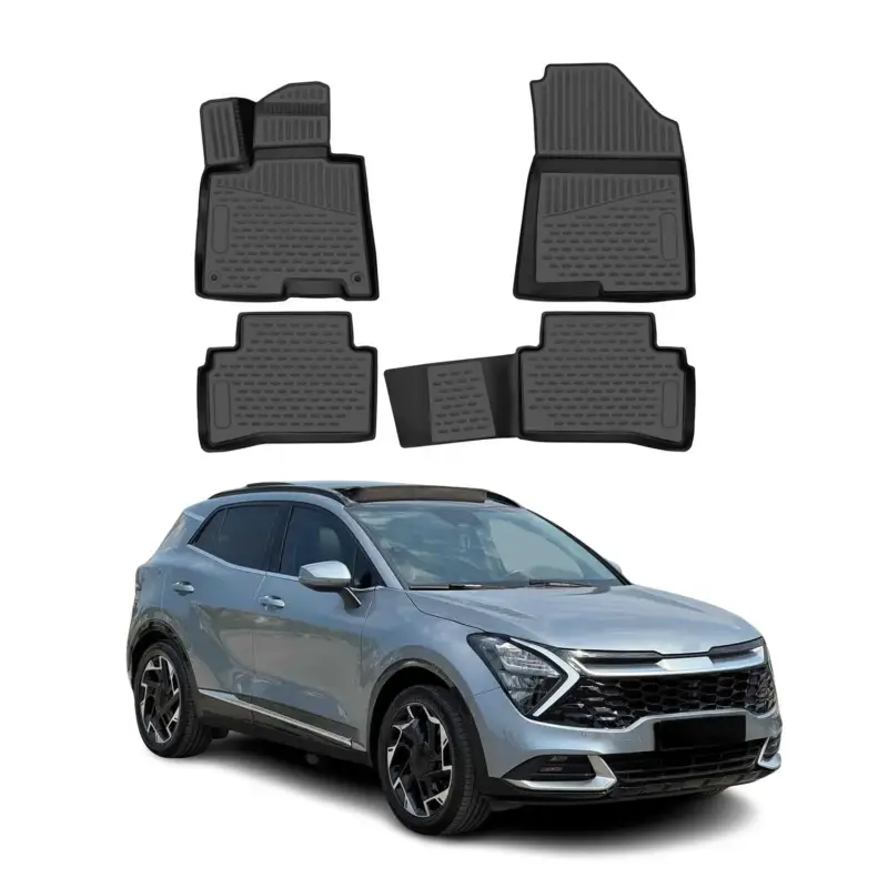 Kracherpreis OMAC Gummimatten Fußmatten für Kia Sportage 2022-2026 TPE Automatten Schwarz 4x