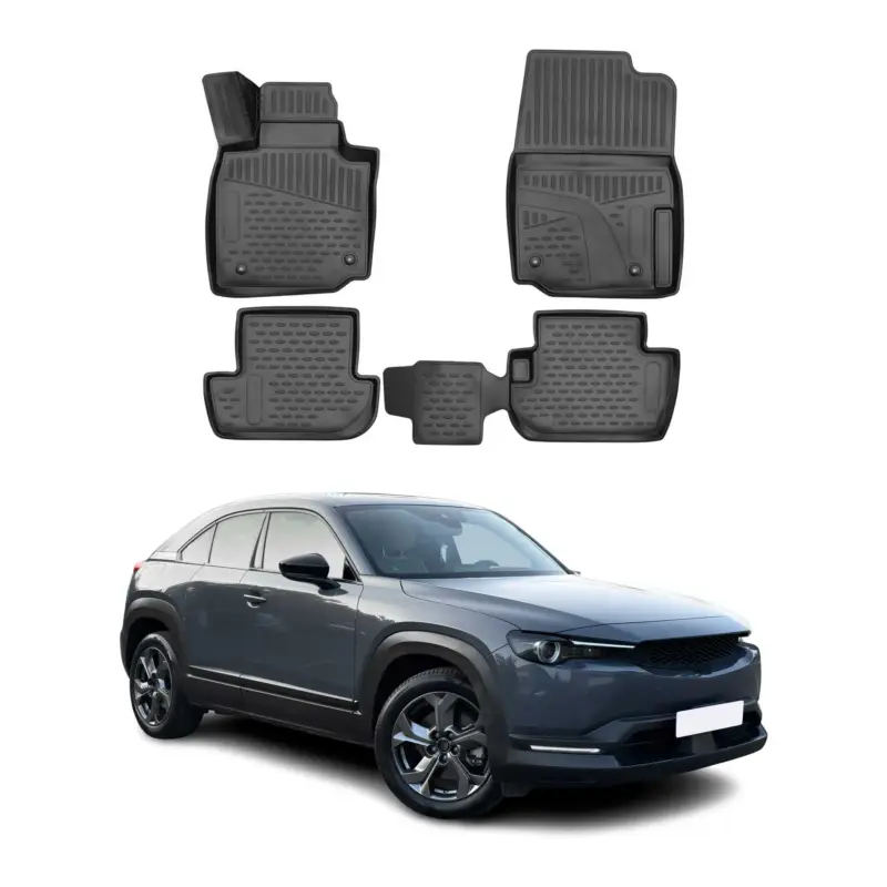 Aktuell OMAC Gummimatten Fußmatten für Mazda MX-30 2021-2026 TPE Automatten Schwarz 4x