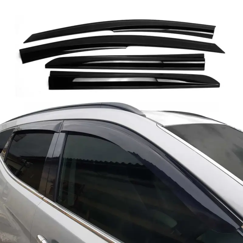 4x Windabweiser Regenabweiser für Hyundai Bayon 2021-2026 Acryl Dunkel Nur Für Kurze Zeit