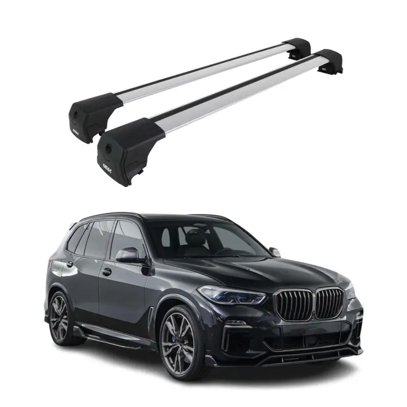 Solange Der Vorrat Reicht Dachträger Gepäckträger für BMW X5 G05 2019-2026 ABE Grundträger Alu Silber