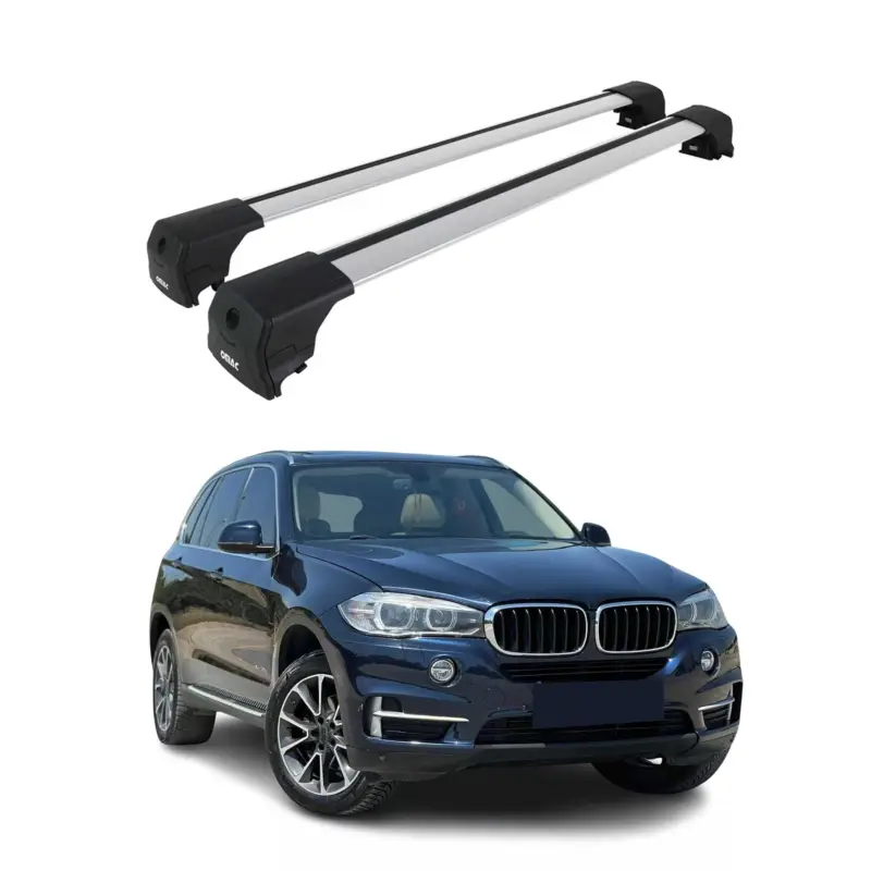 Dachträger Gepäckträger für BMW X5 F15 F85 2013-2018 Grundträger Alu Silber 2x Wochenendangebot