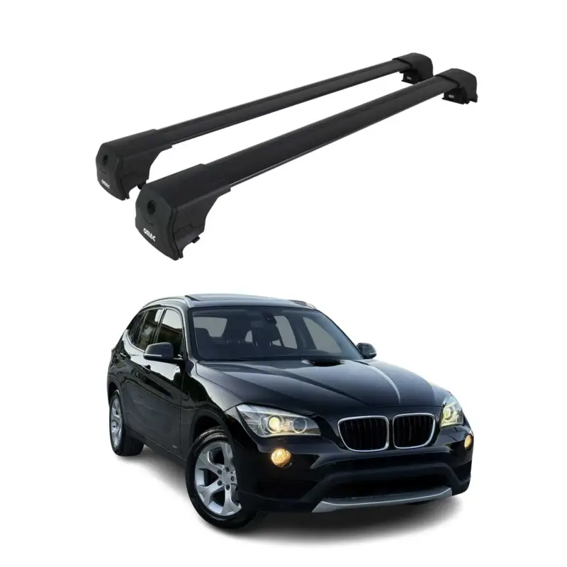 Top-Angebot Dachträger Grundtäger für BMW X1 E84 2009-2015 75kg Aluminium Schwarz 2 tlg