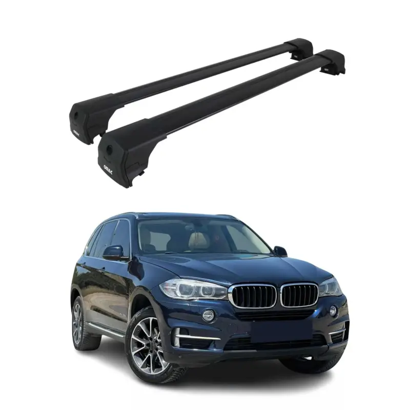 Wochenendangebot Dachträger Gepäckträger für BMW X5 F15 F85 2013-2018 Grundträger Alu Schwarz