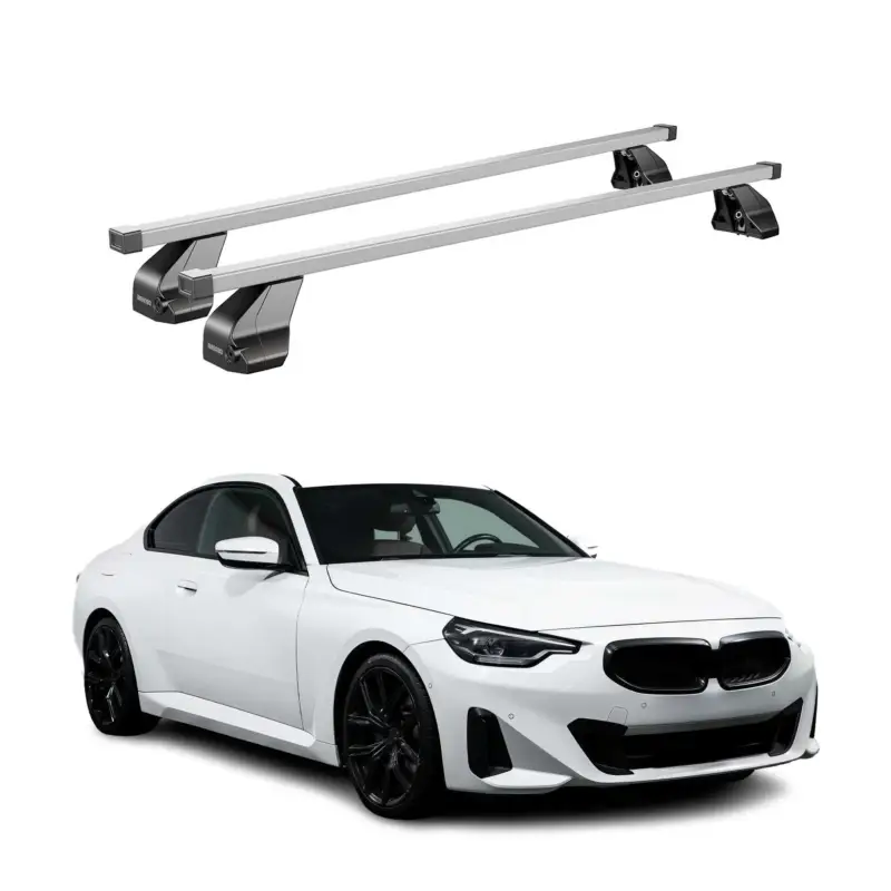 Menabo Dachträger Grundtäger für BMW 2er G42 G87 Coupe 2021-2026 75kg Silber 2x Highlight