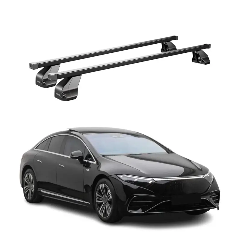 Menabo Dachträger Grundtäger für Mercedes EQS V297 2022-2026 75kg Stahl Schwarz Sale