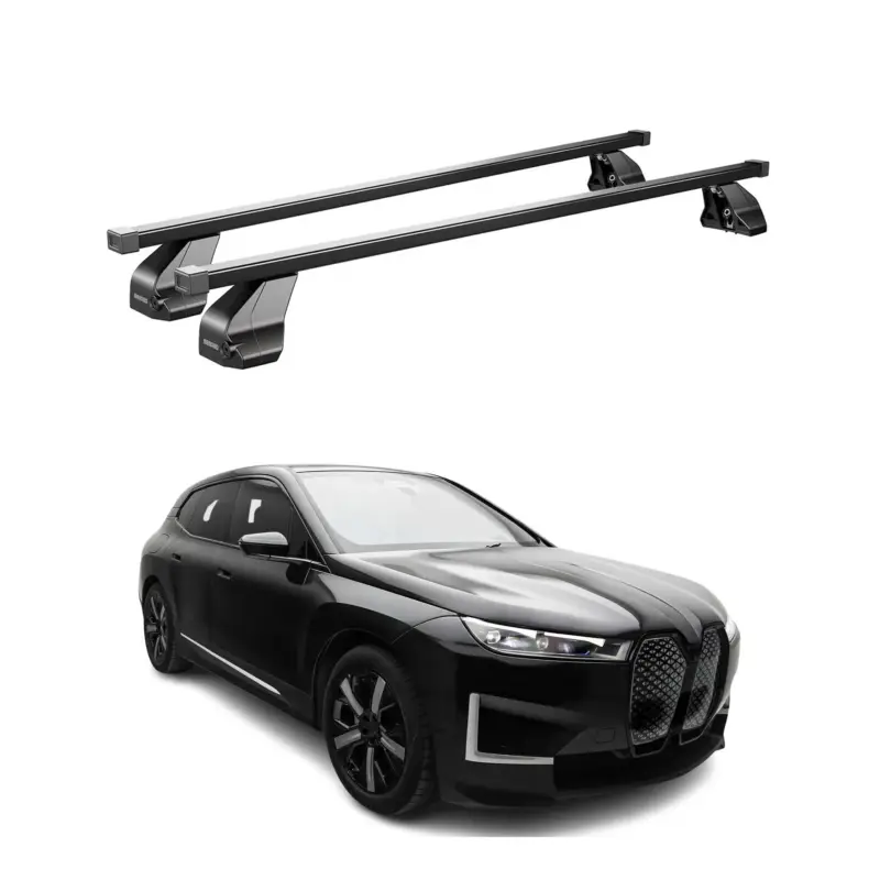 Menabo Dachträger Grundtäger für BMW IX I20 2021-2026 75kg Stahl Schwarz 2 tlg Heißes Angebot