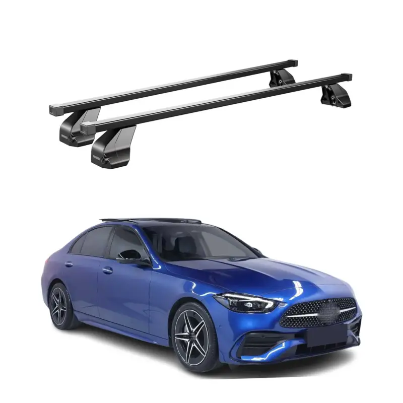 Menabo Dachträger für Mercedes C Klasse W206 Limo 2021-2025 75kg Stahl Schwarz Sonderangebot
