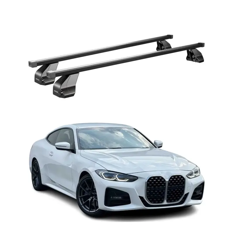 Menabo Dachträger für BMW 4er G22 G82 Coupe 2020-2026 75kg Stahl Schwarz 2x Sale