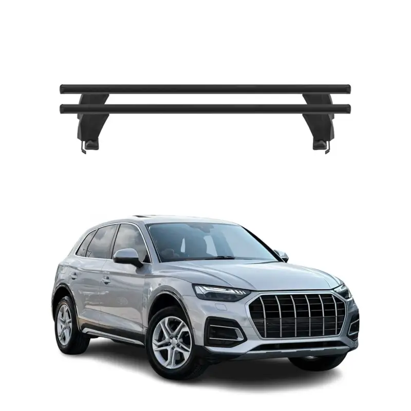 Menabo Dachträger Grundtäger für Audi Q5 mk2 2021-2025 50kg Alu Schwarz 2 tlg Geprüft