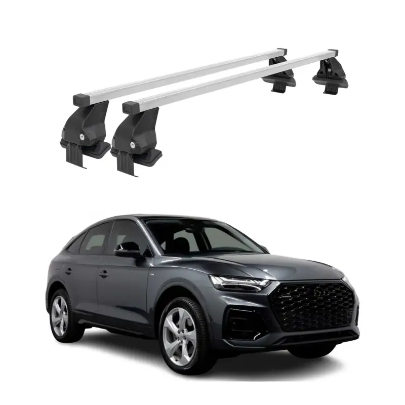 Neu Im Sortiment Menabo Dachträger Grundtäger für Audi Q5 mk2 2021-2025 50kg Stahl Silber 2 tlg