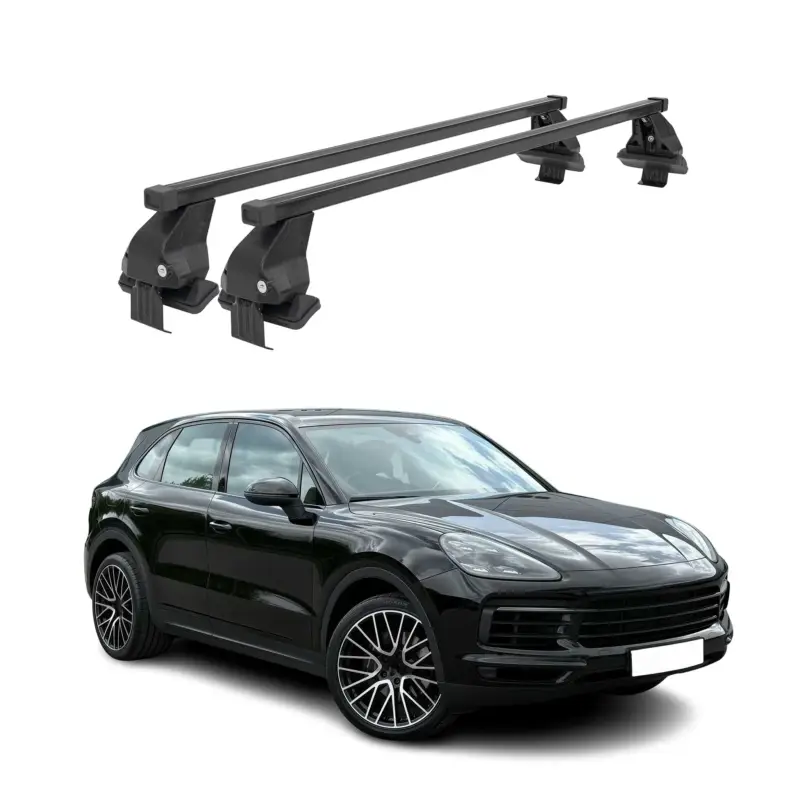 Menabo Dachträger Grundtäger für Porsche Cayenne 2019-2026 50kg Stahl Schwarz 2x Kracherpreis