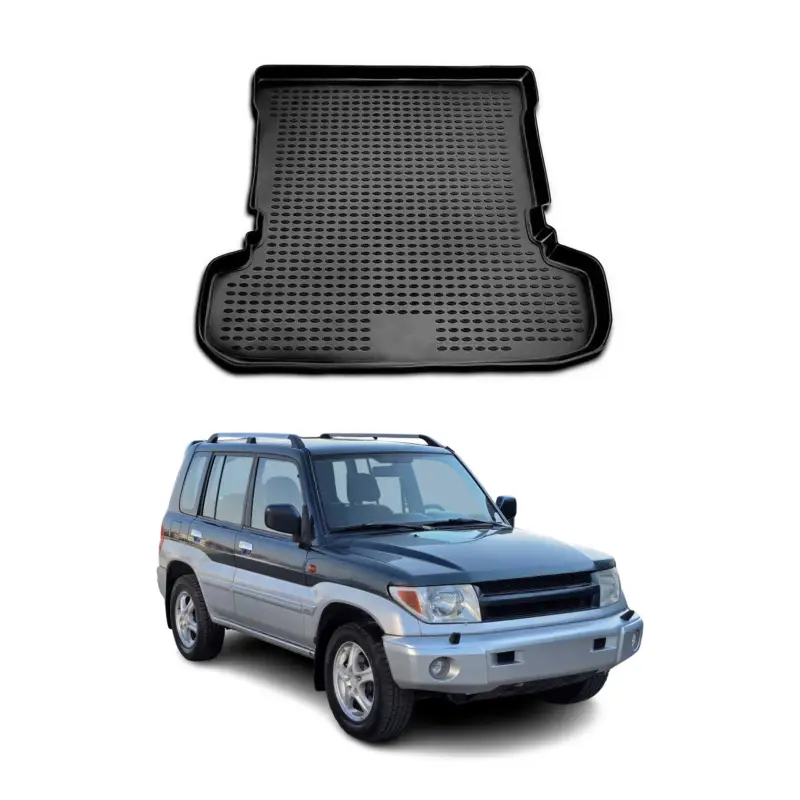 Wochenendangebot Kofferraummatte Kofferraumwanne für Mitsubishi Pajero Montero 1999-2006 Gummi