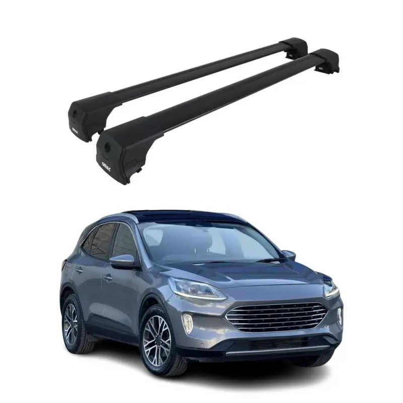 Zertifiziert Dachträger Gepäckträger für Ford Kuga III 2019-2026 ABE Aluminium Schwarz