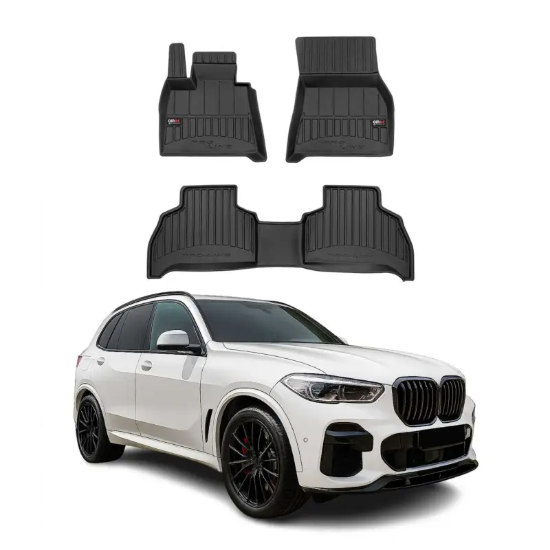 Finale Aktion OMAC Gummi Fußmatten für BMW X5 G05 2019-2026 Premium TPE Automatten Schwarz 3x