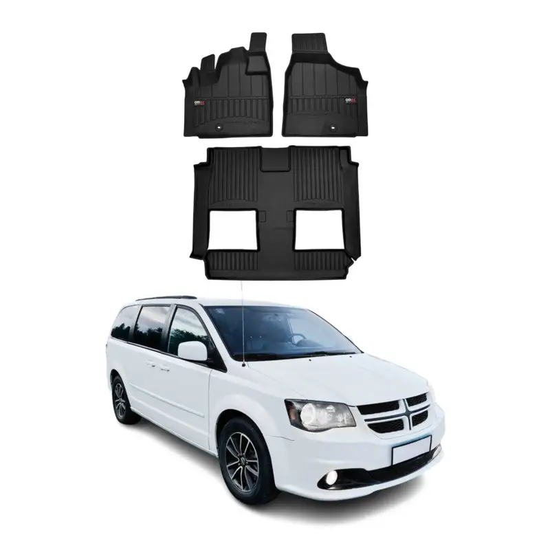 Super-Preis OMAC Gummi Fußmatten für Dodge Grand Caravan/Grand Voyager 08-20 Premium Schwarz