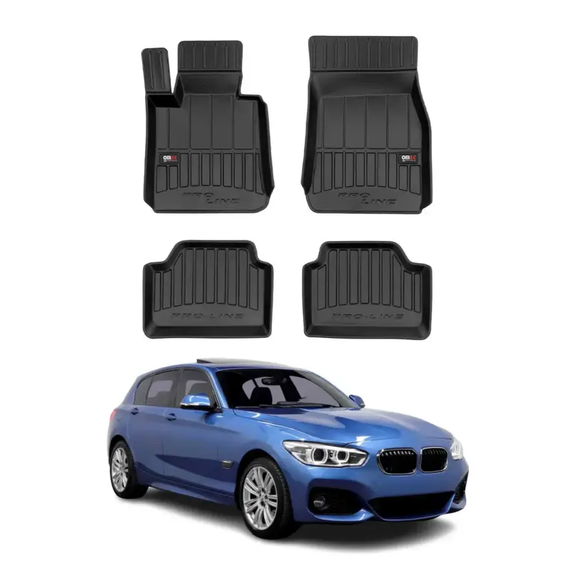 Jetzt Kaufen OMAC Gummi Fußmatten für BMW 1er F20 2011-2019 Premium 3D Automatten Schwarz 4x