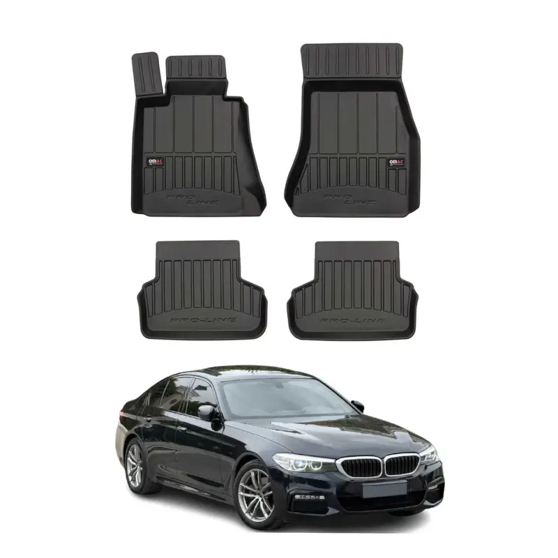 Markenprodukt OMAC Gummi Fußmatten für BMW 5er Limo Touring G30 G31 2017-2024 Premium TPE 4tlg